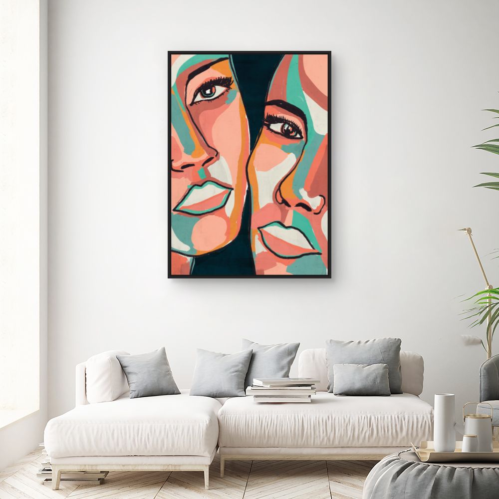 Tableau Visages abstraits élégants