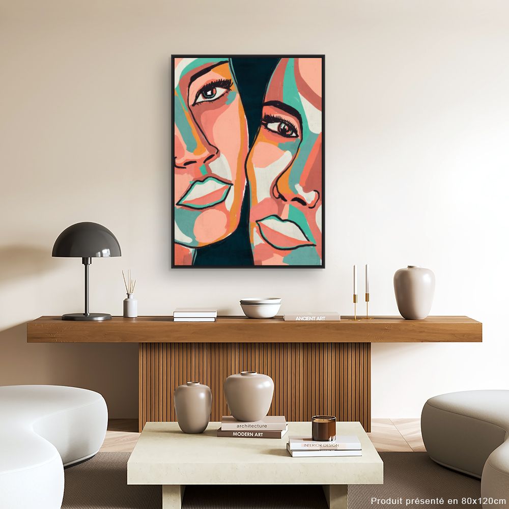 Tableau Visages abstraits élégants