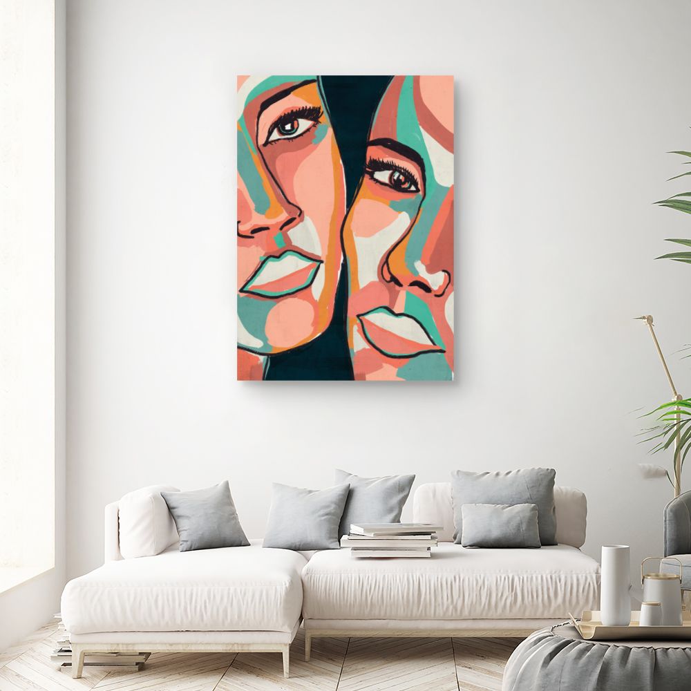 Tableau Visages abstraits élégants