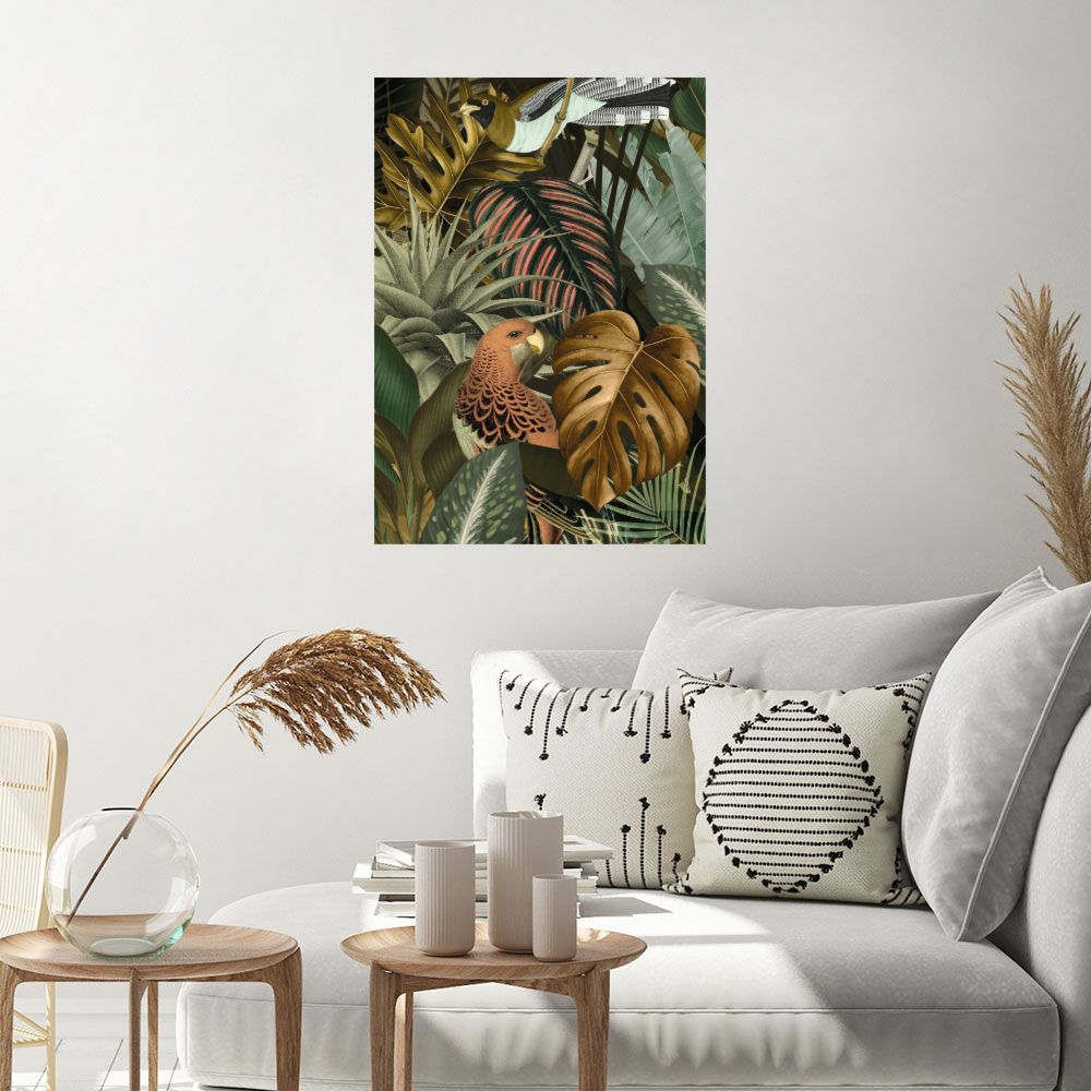 Affiche Feuillage exotique vibrant