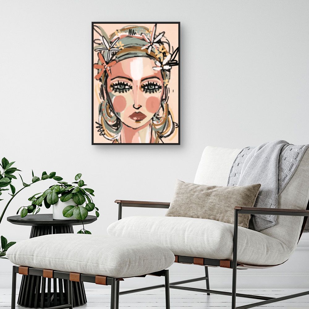 Tableau Portrait floral artistique