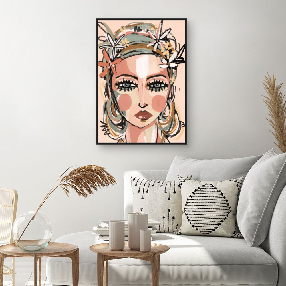 Tableau Portrait floral artistique