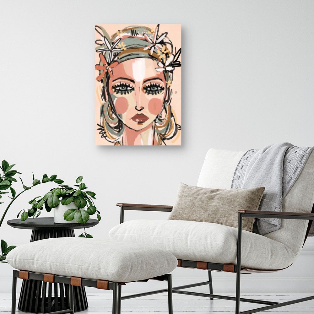 Tableau Portrait floral artistique