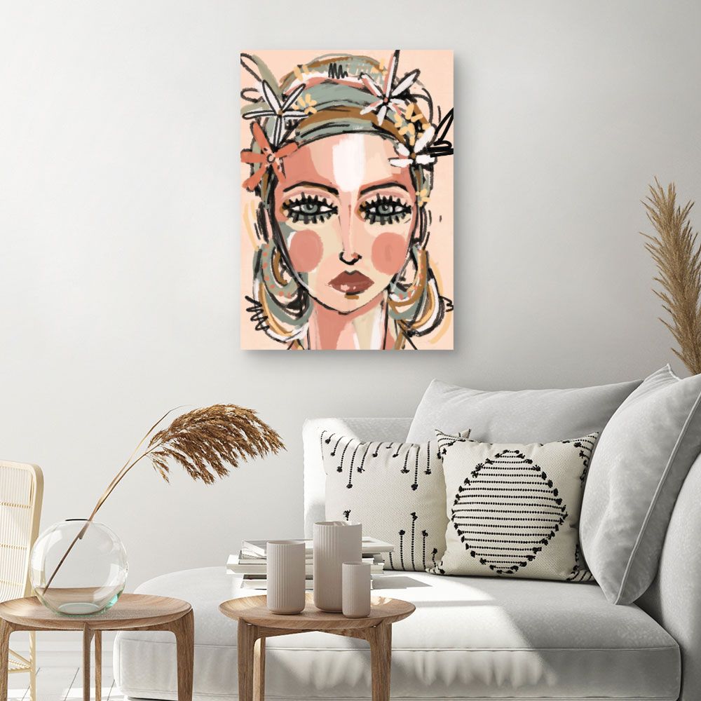 Tableau Portrait floral artistique