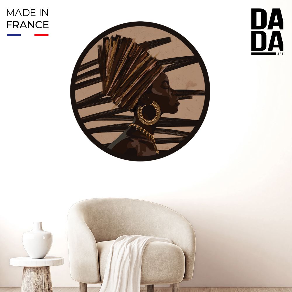 Papier peint rond "Portrait artistique élégant"