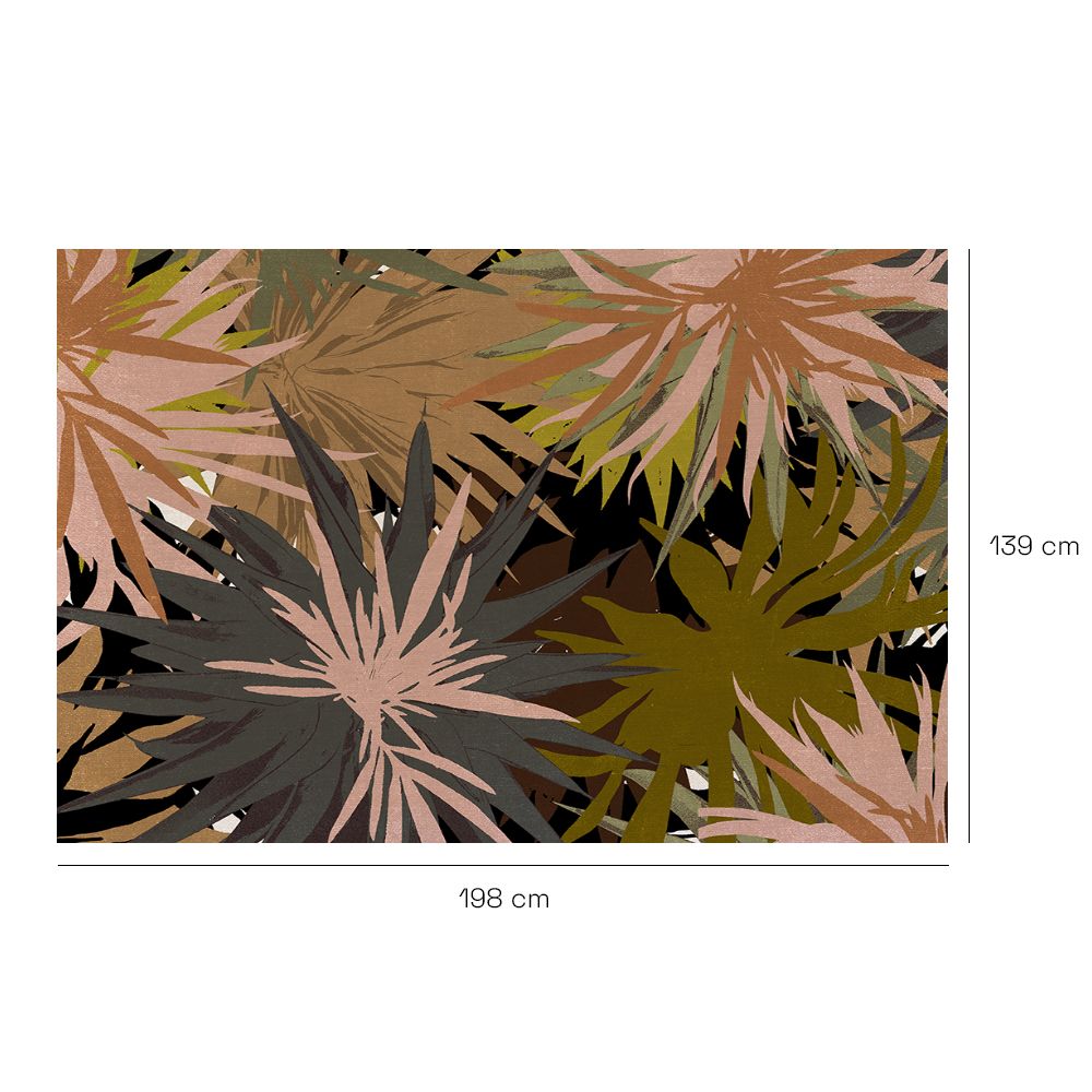 Tapis n°253 Feuilles abstraites dynamiques