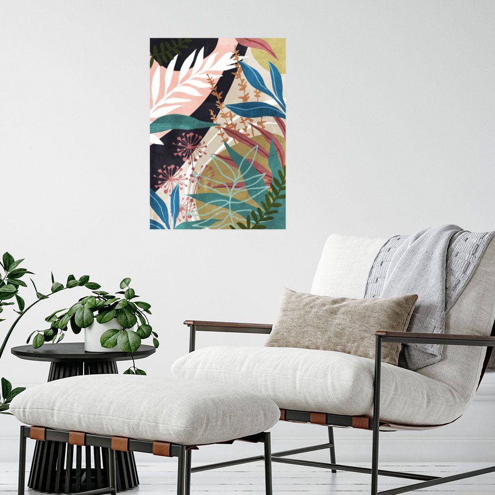 Affiche Feuillage artistique vibrant