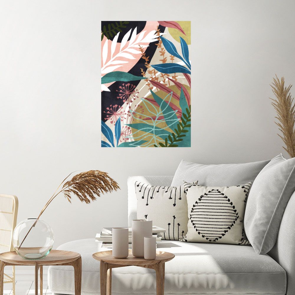 Affiche Feuillage artistique vibrant
