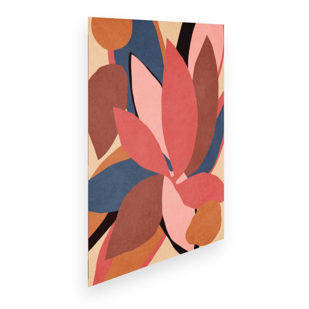 Affiche Feuilles abstraites vibrantes