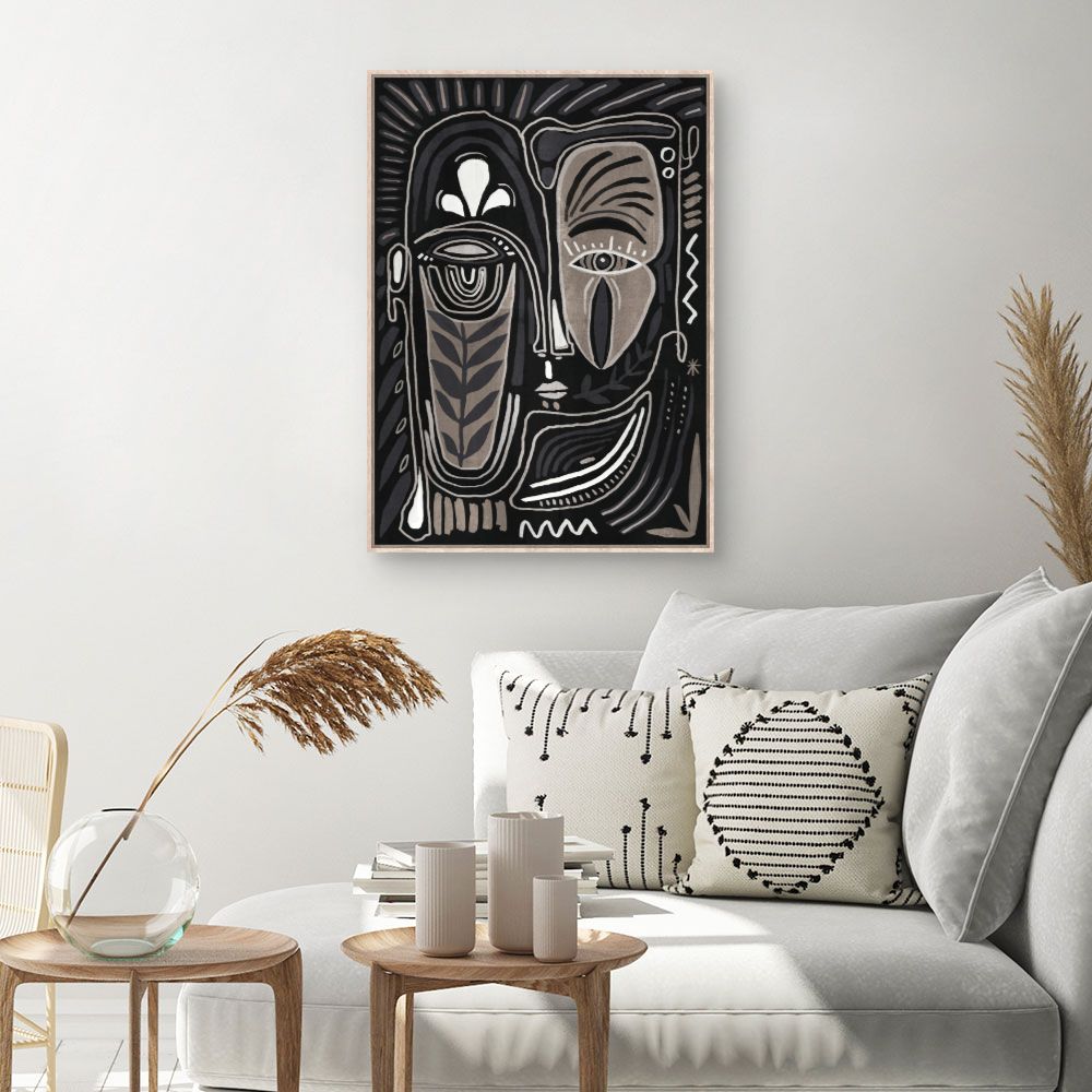 Tableau Visage abstrait mystérieux