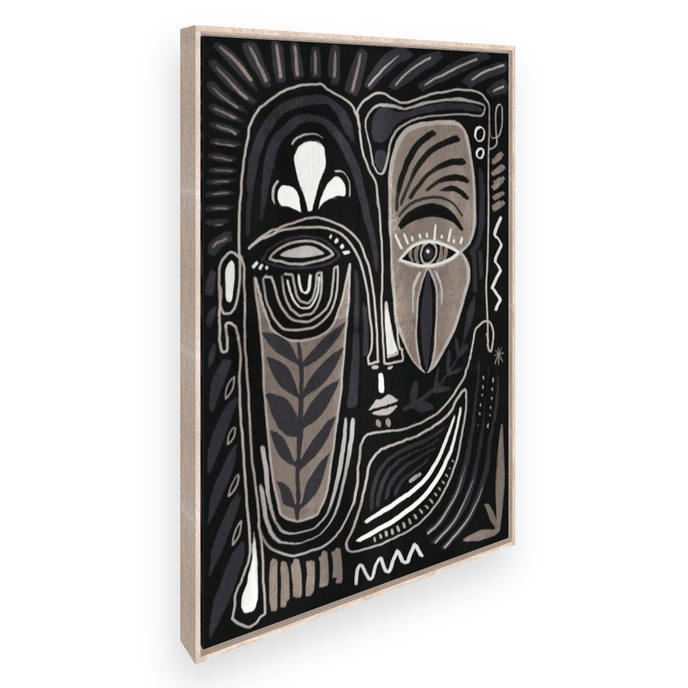 Toile Visage abstrait mystérieux