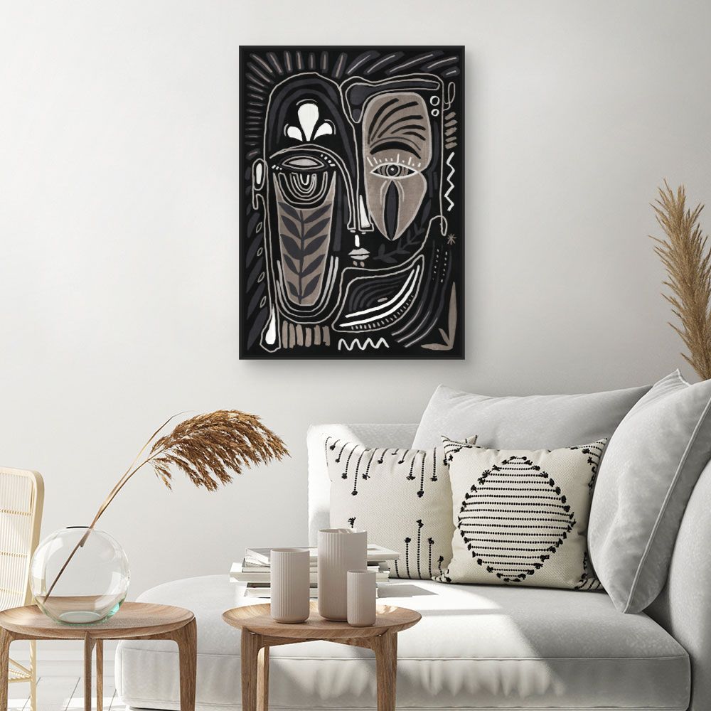 Tableau Visage abstrait mystérieux