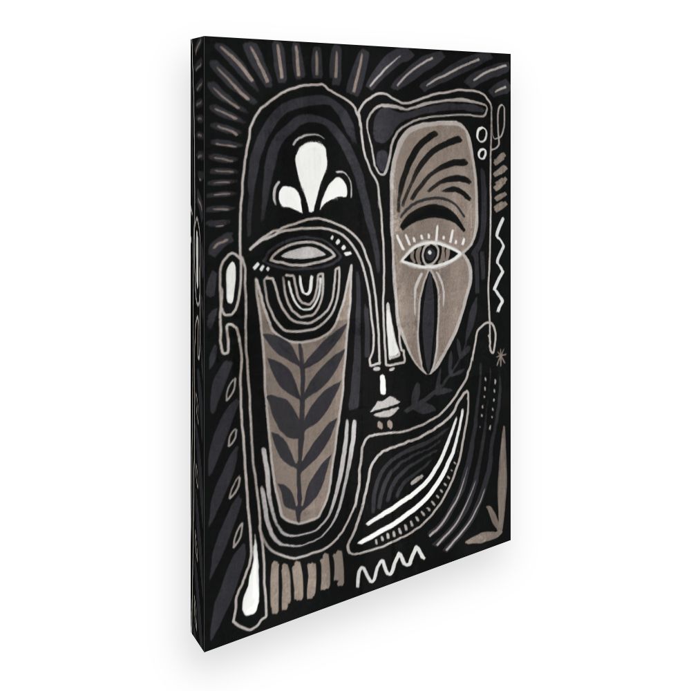 Toile Visage abstrait mystérieux