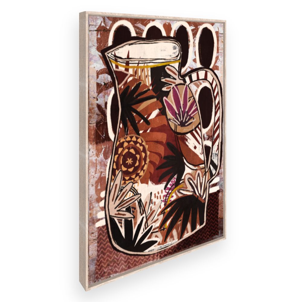 Toile Carafe florale vibrante