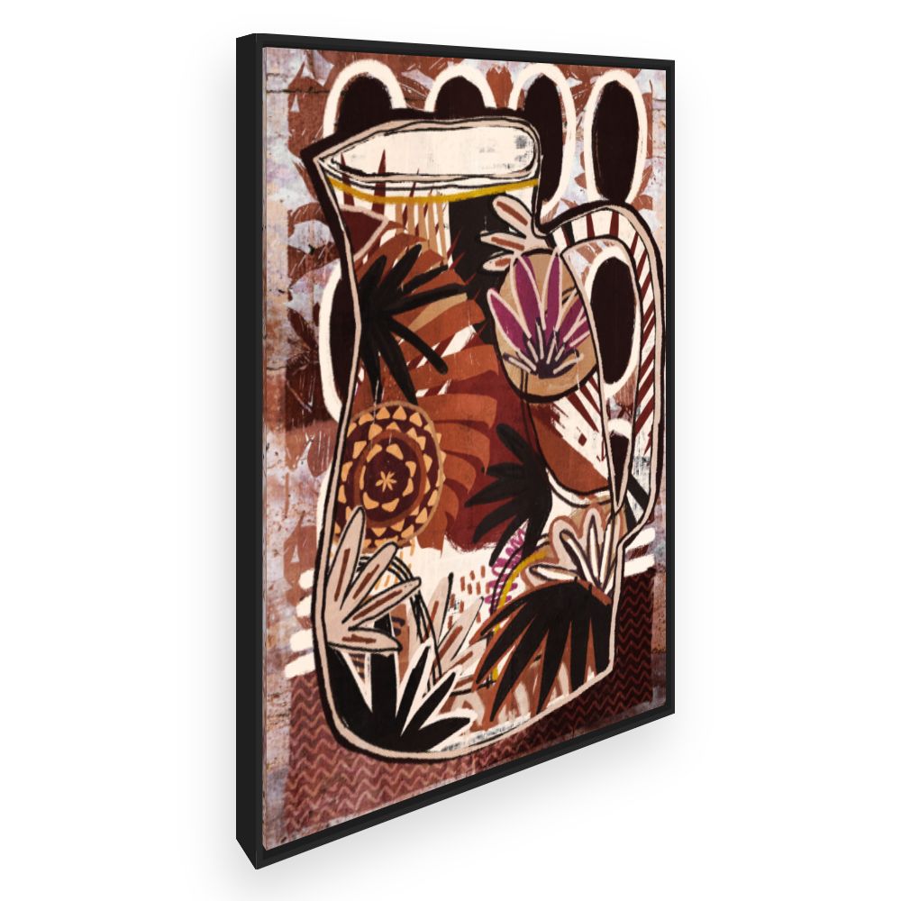 Toile Carafe florale vibrante