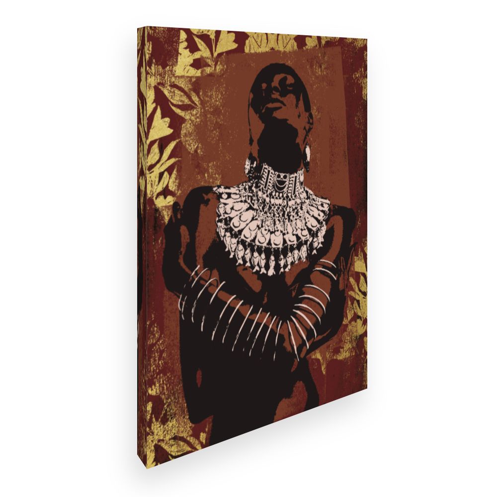 Toile Éclat tribal doré