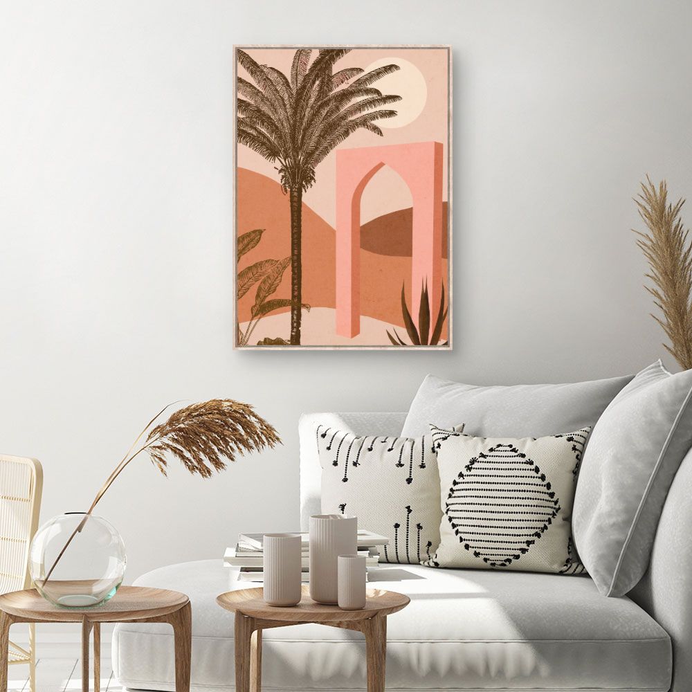 Tableau Palmiers et arcades