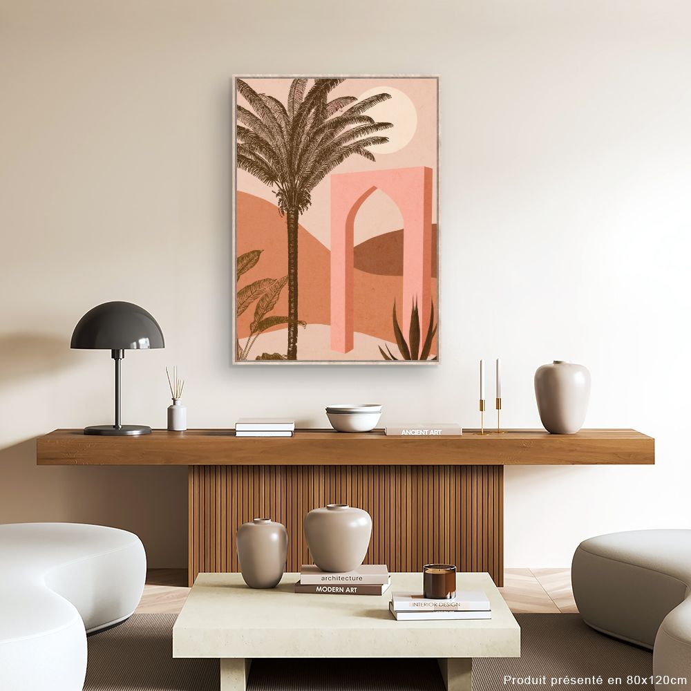 Tableau Palmiers et arcades