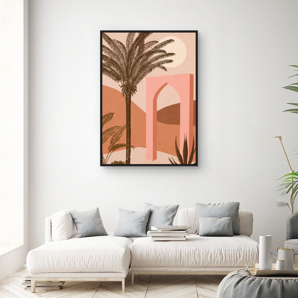 Tableau Palmiers et arcades
