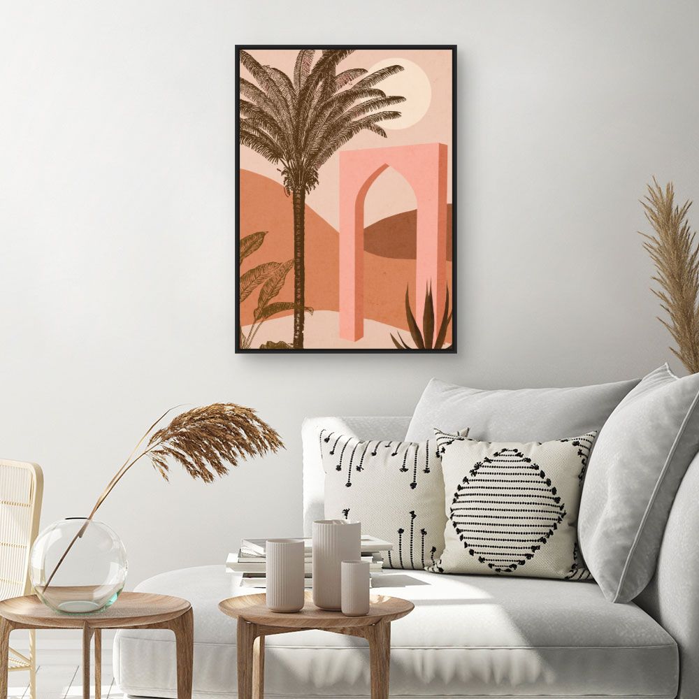 Tableau Palmiers et arcades