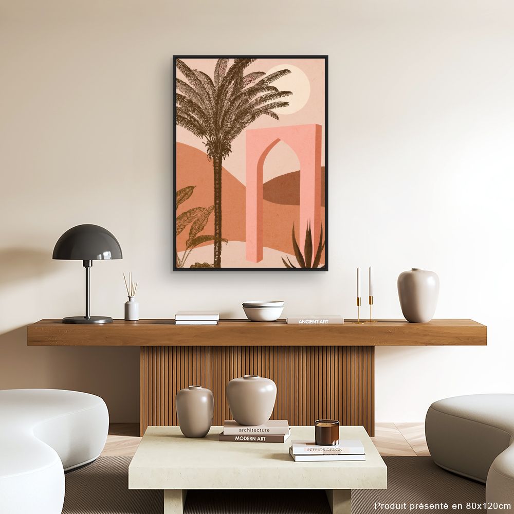 Tableau Palmiers et arcades