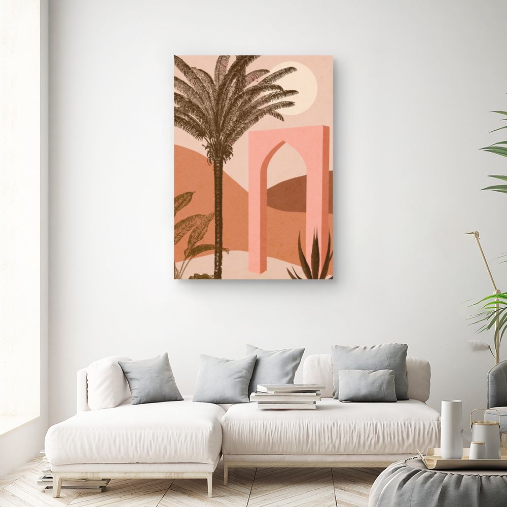 Tableau Palmiers et arcades