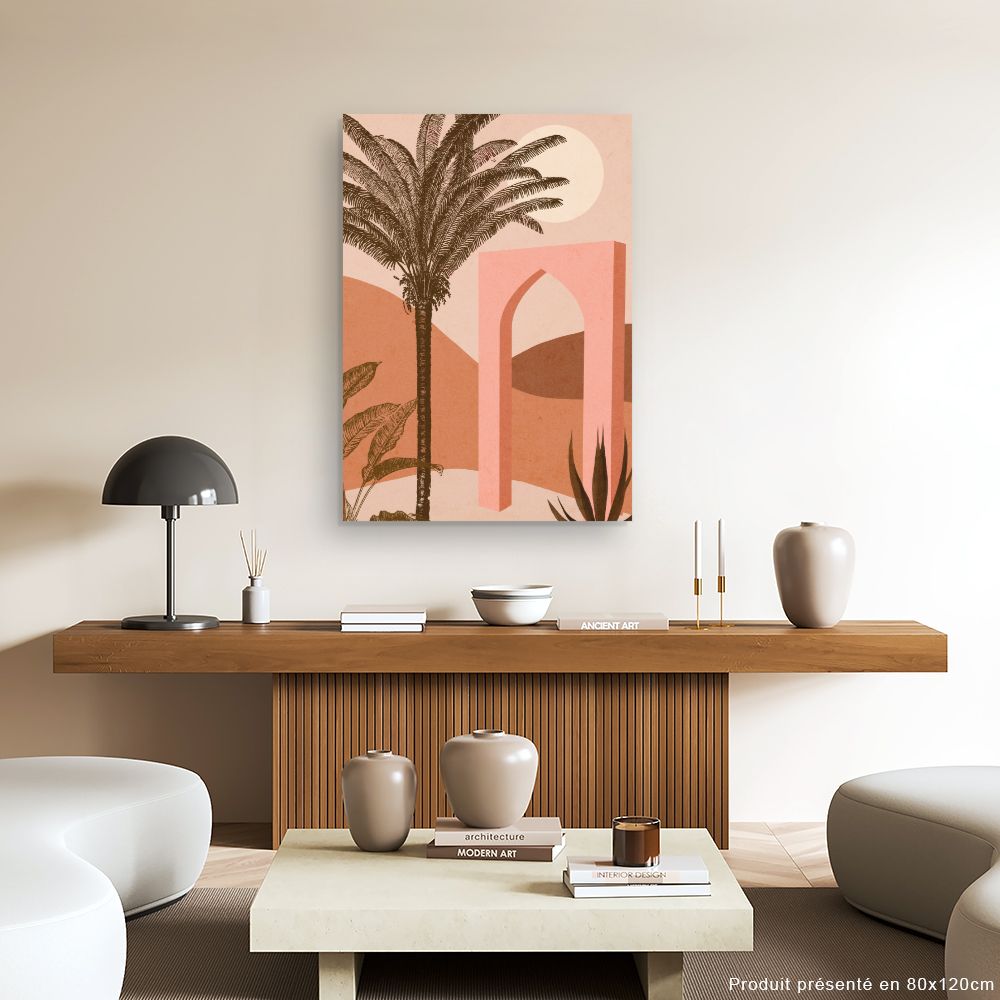 Tableau Palmiers et arcades