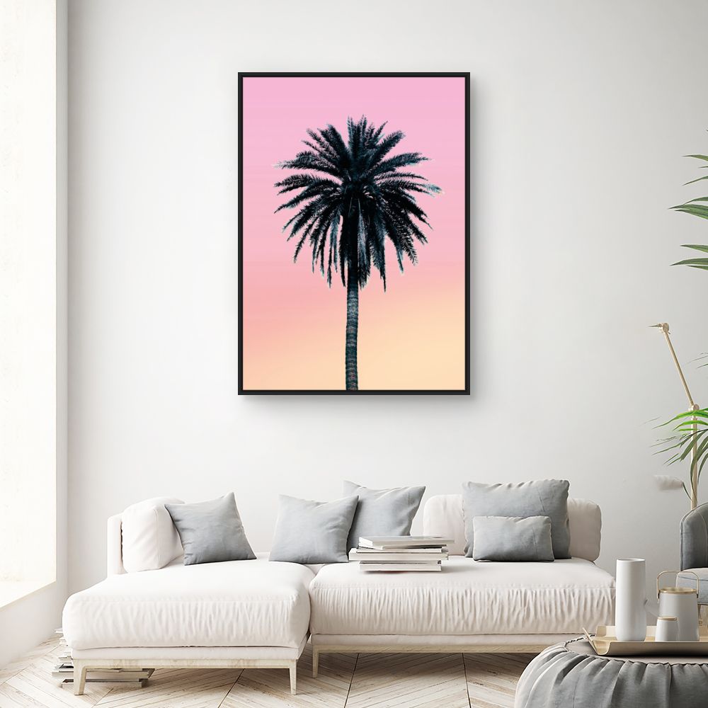 Tableau Palmier au crépuscule
