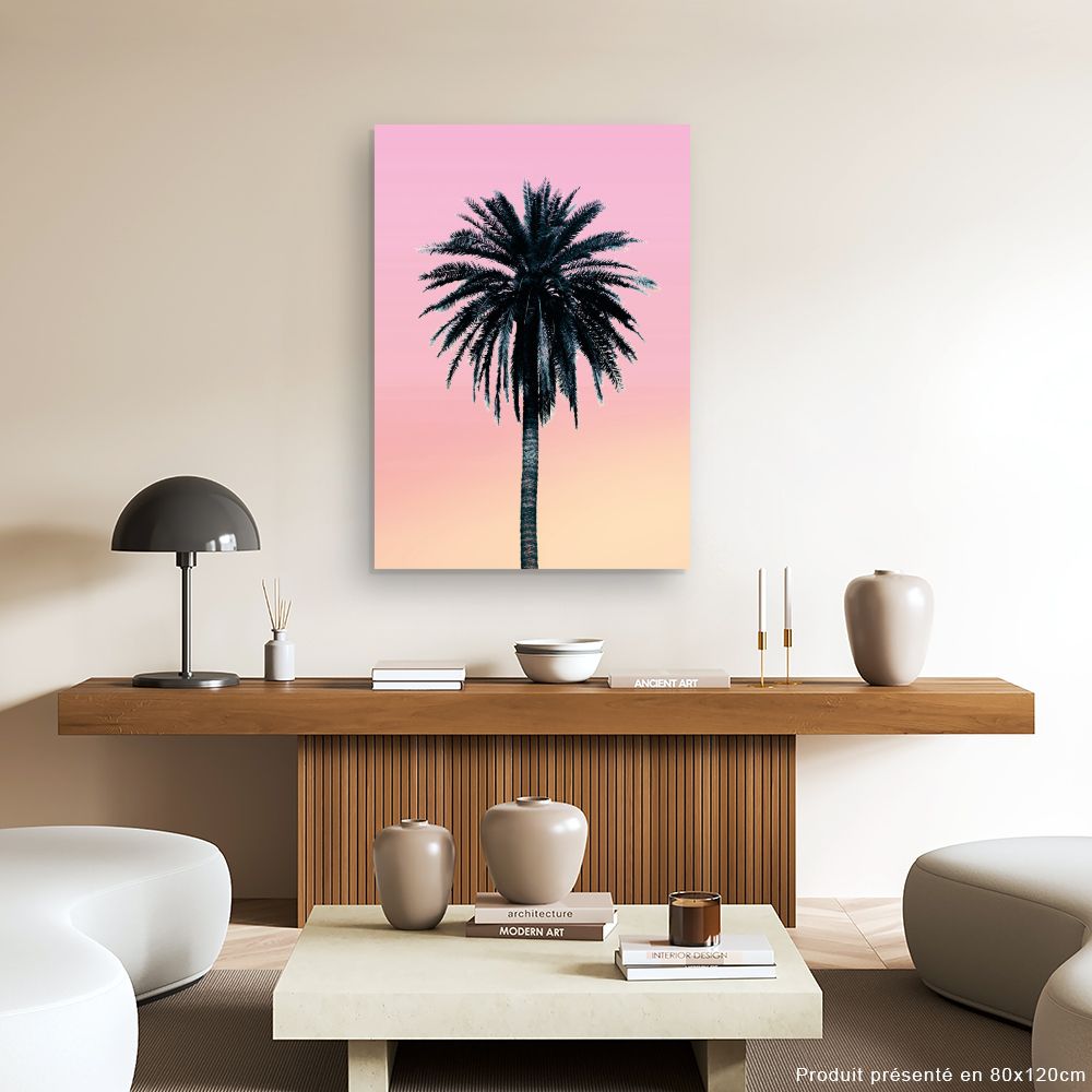 Tableau Palmier au crépuscule