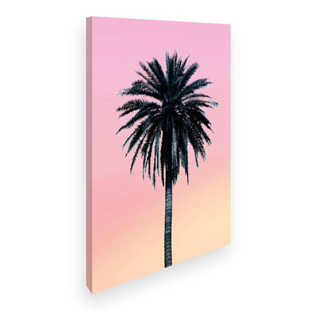 Toile Palmier au crépuscule