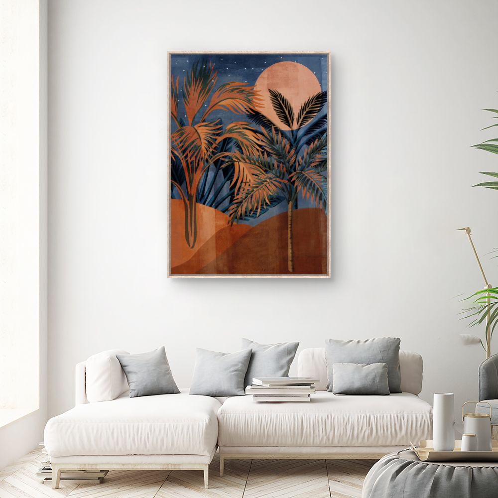 Tableau Paysage exotique nocturne