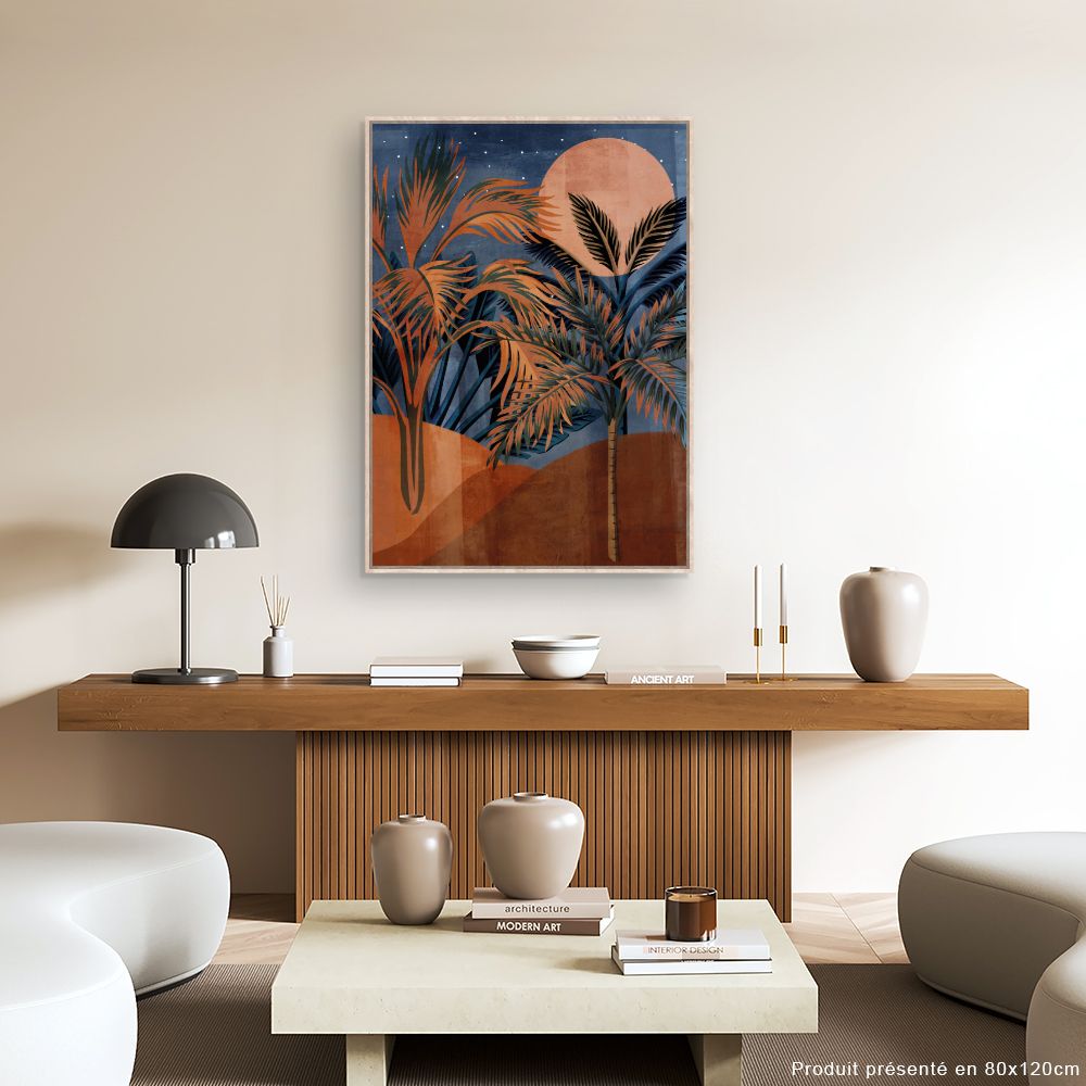 Tableau Paysage exotique nocturne