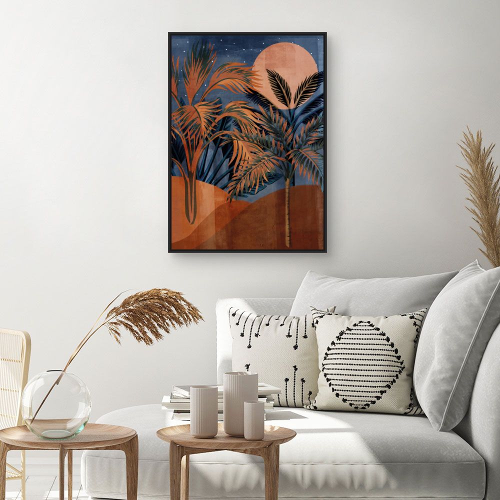 Tableau Paysage exotique nocturne