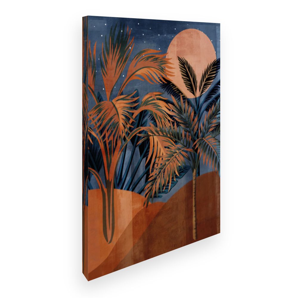 Toile Paysage exotique nocturne