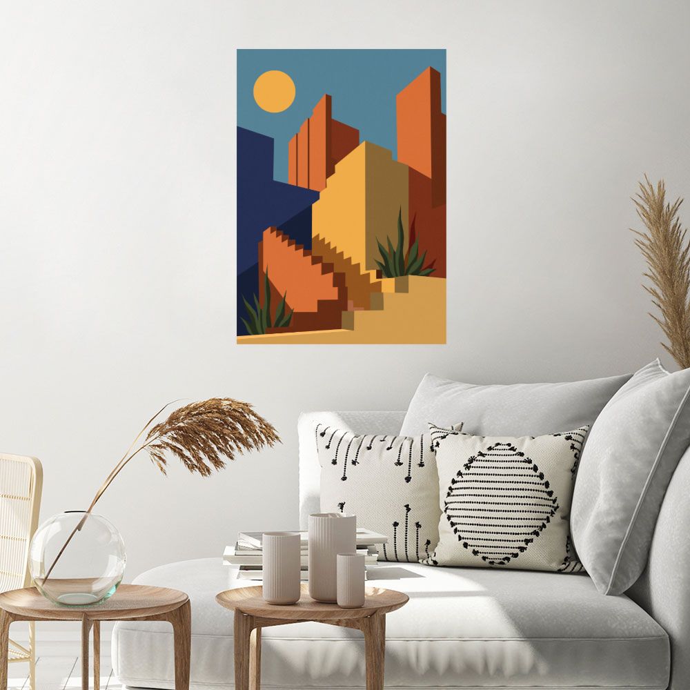 Affiche Escaliers ensoleillés