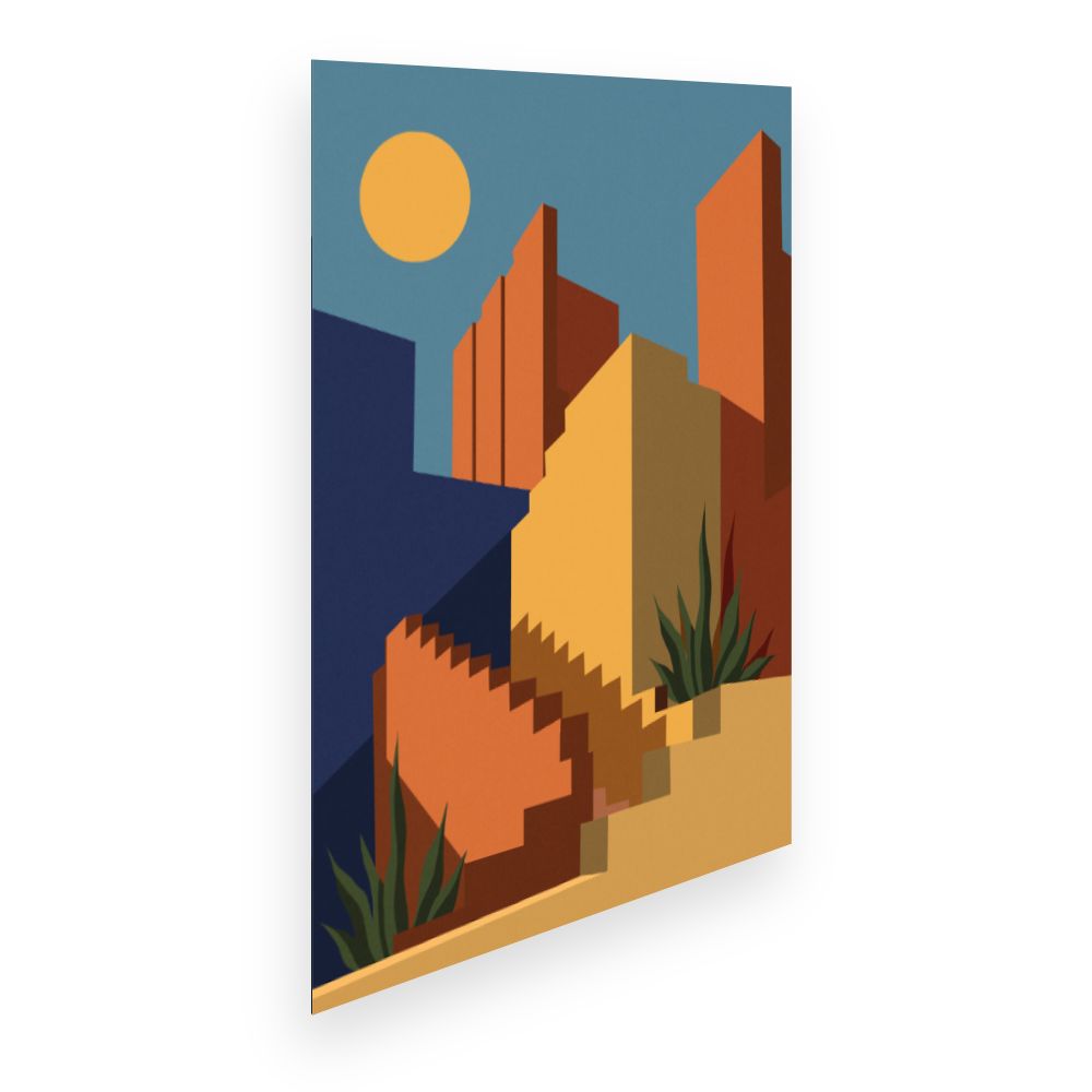 Affiche Escaliers ensoleillés