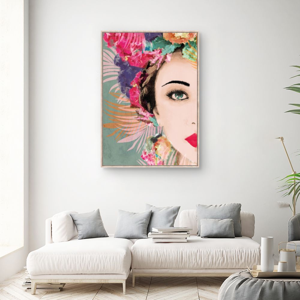 Tableau Femme florale élégante