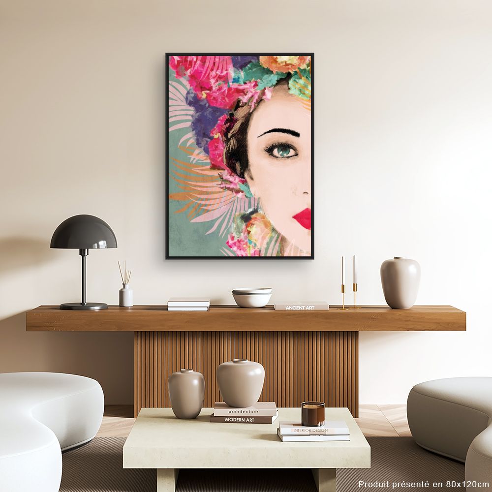 Tableau Femme florale élégante