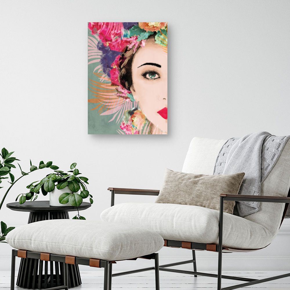 Tableau Femme florale élégante