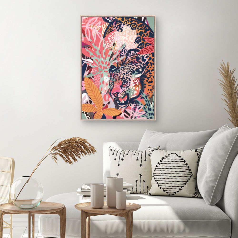 Tableau Léopard exotique vibrant