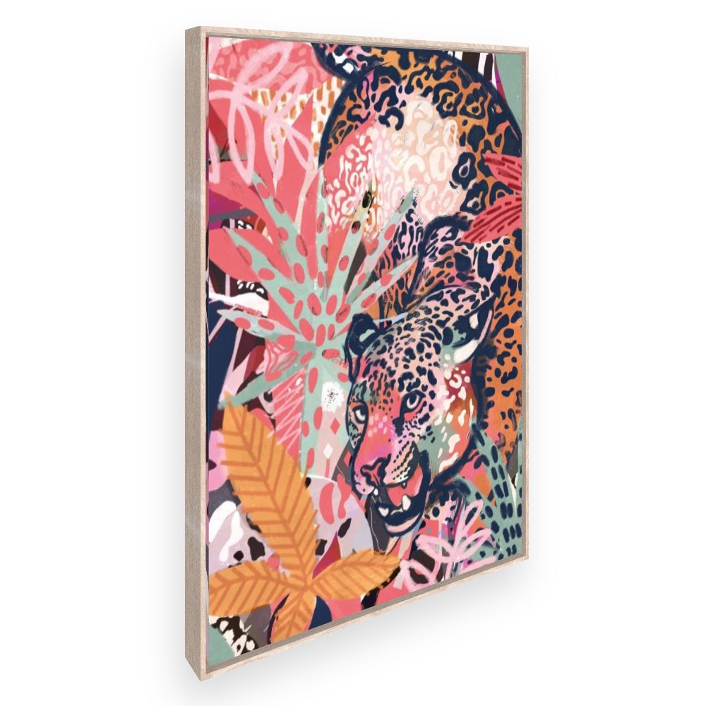 Toile Léopard exotique vibrant