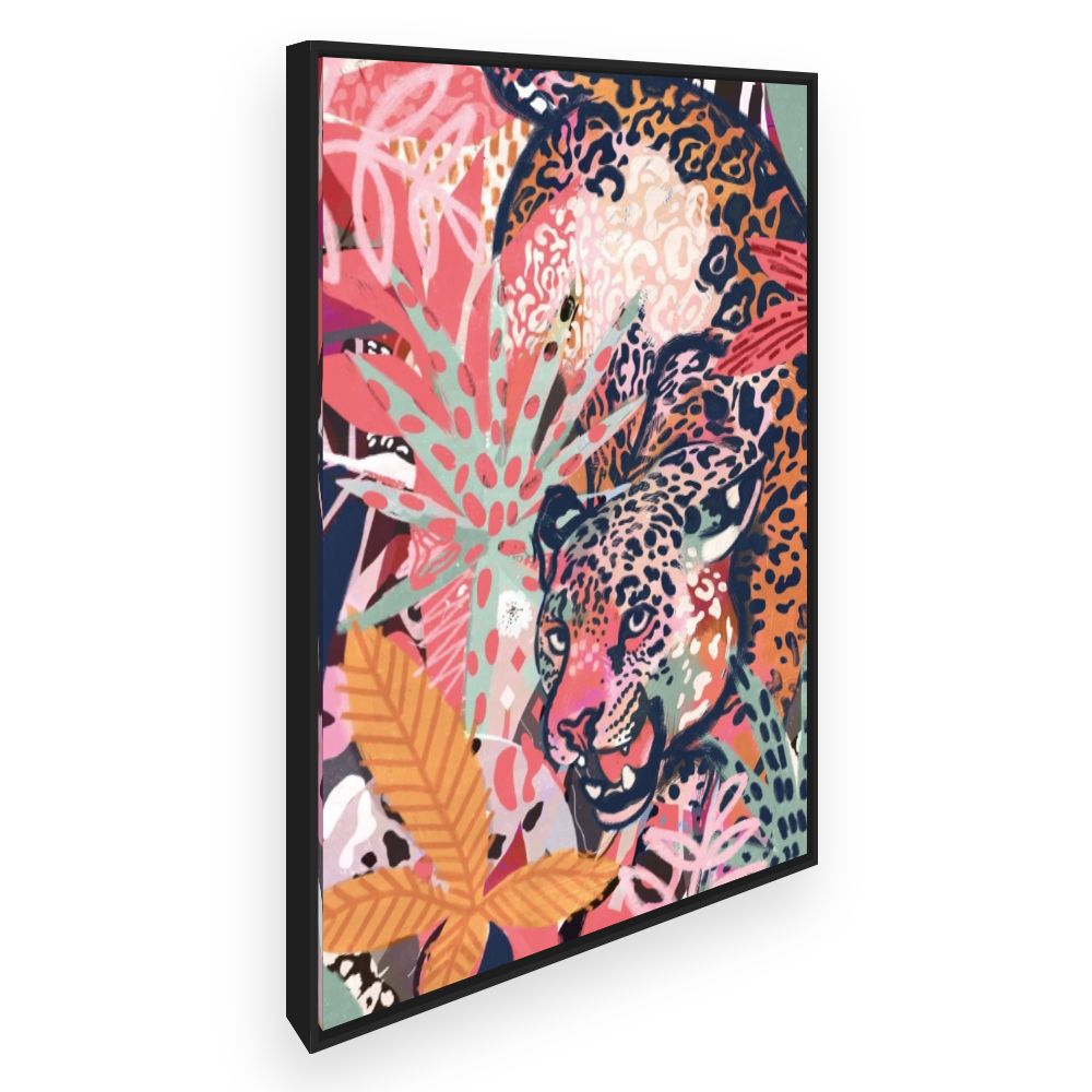 Toile Léopard exotique vibrant