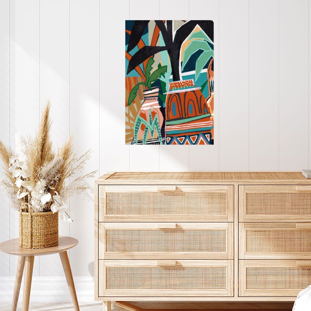 Affiche Pots tropicaux vibrants