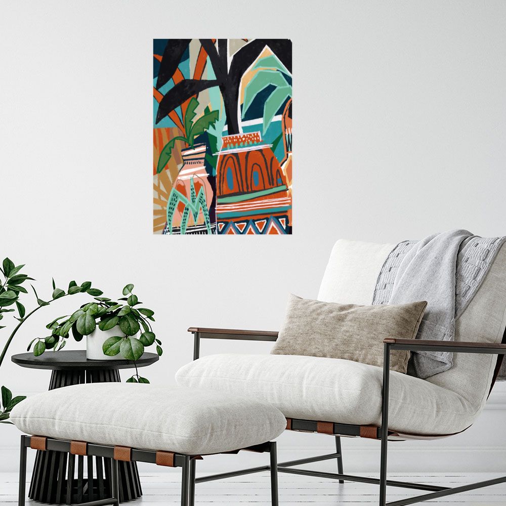 Affiche Pots tropicaux vibrants