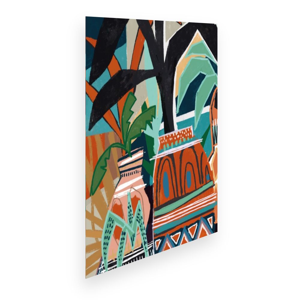Affiche Pots tropicaux vibrants