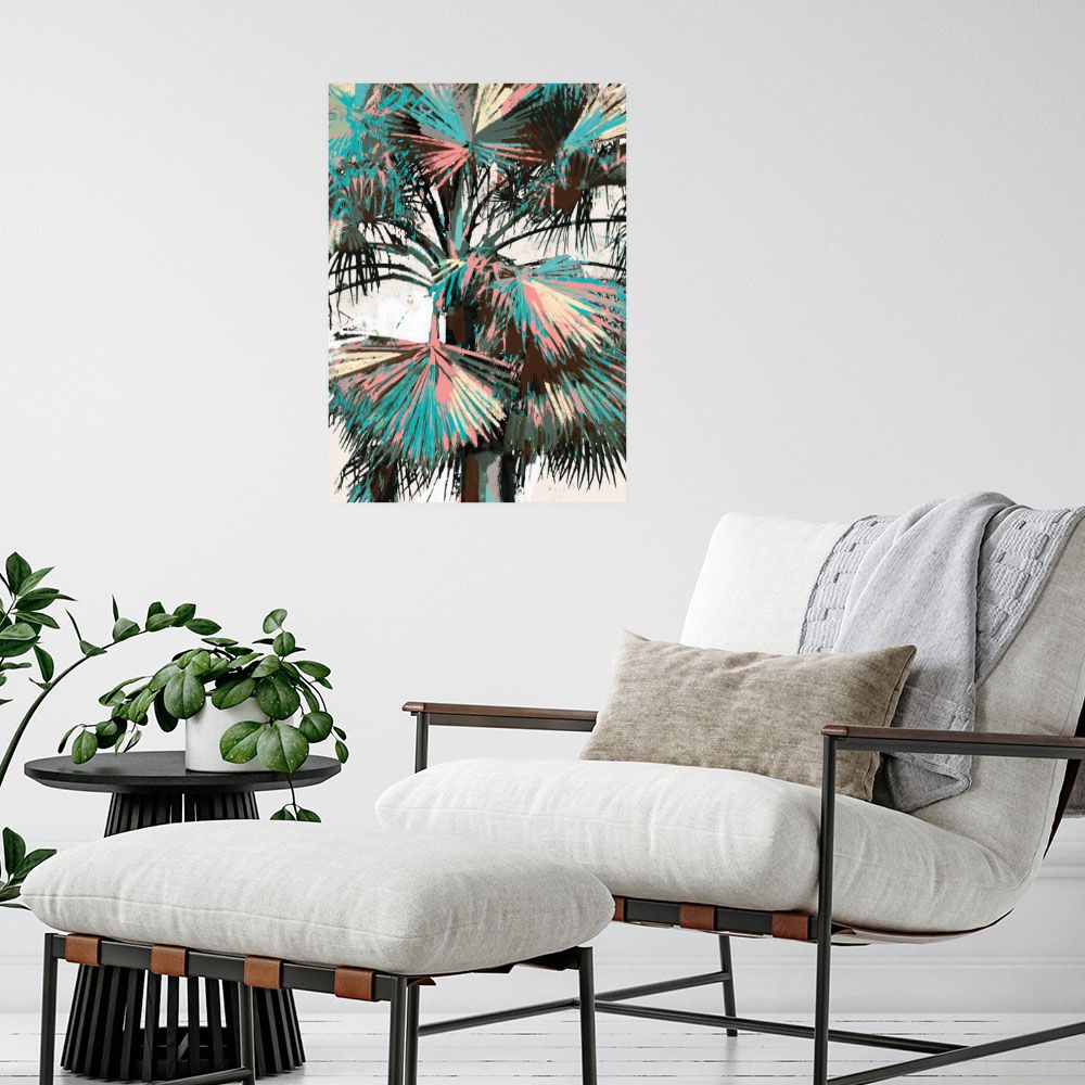 Affiche Palmiers colorés
