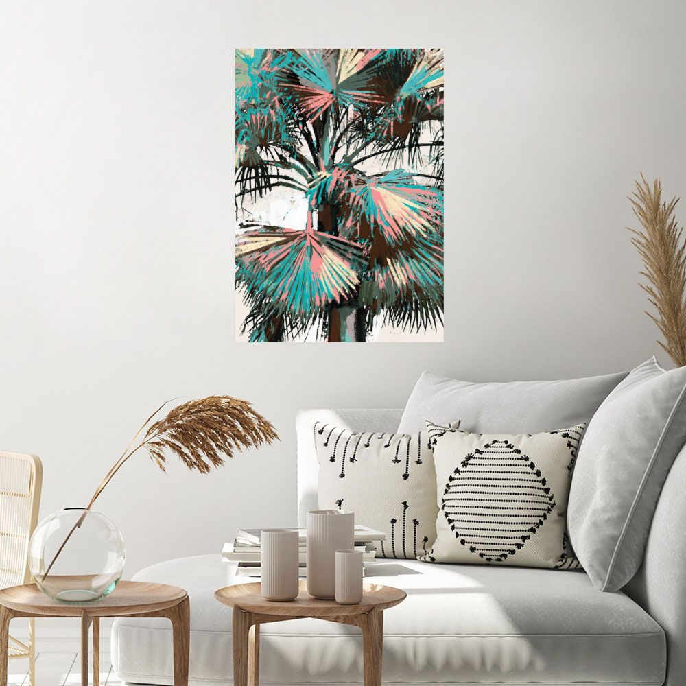 Affiche Palmiers colorés