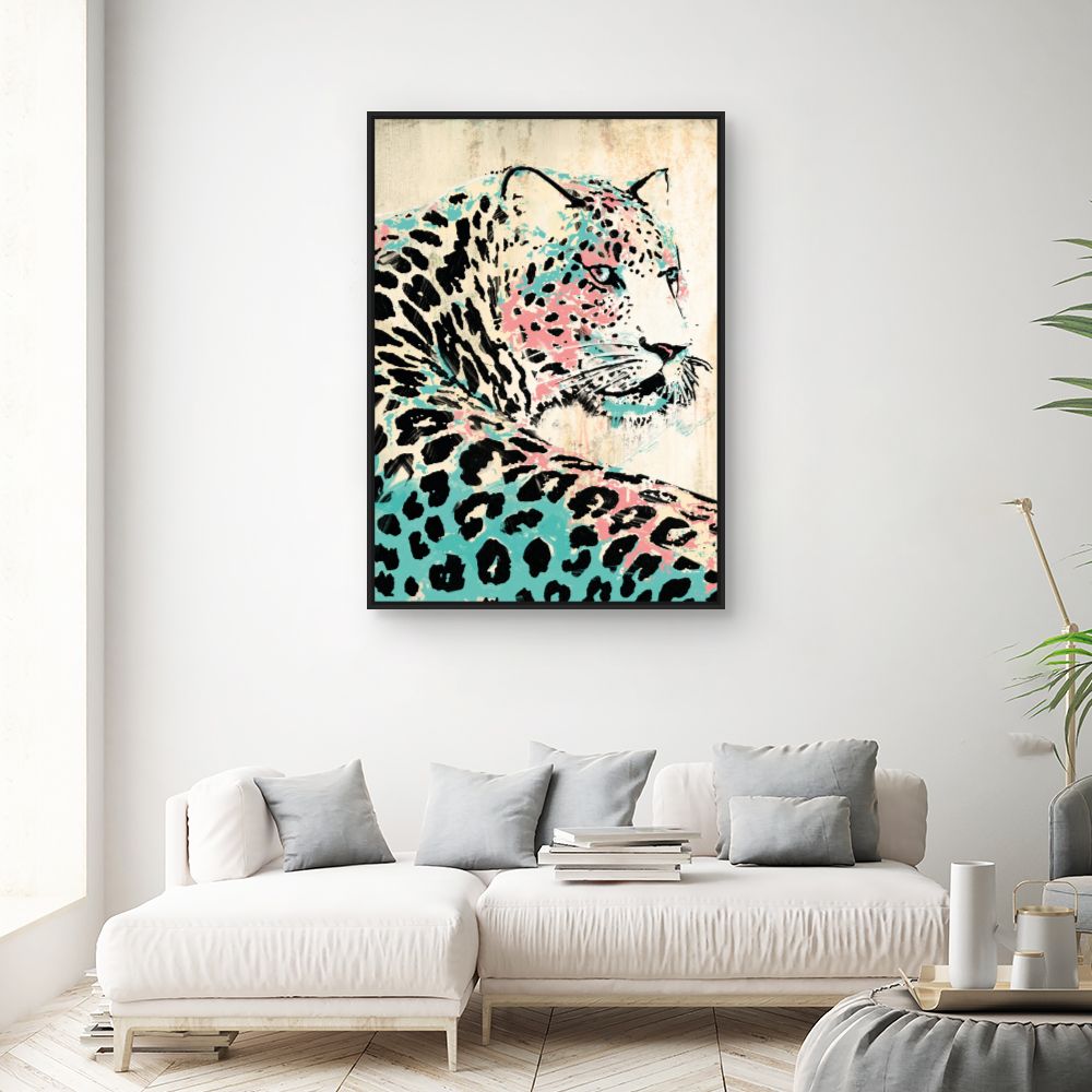 Tableau Léopard artistique