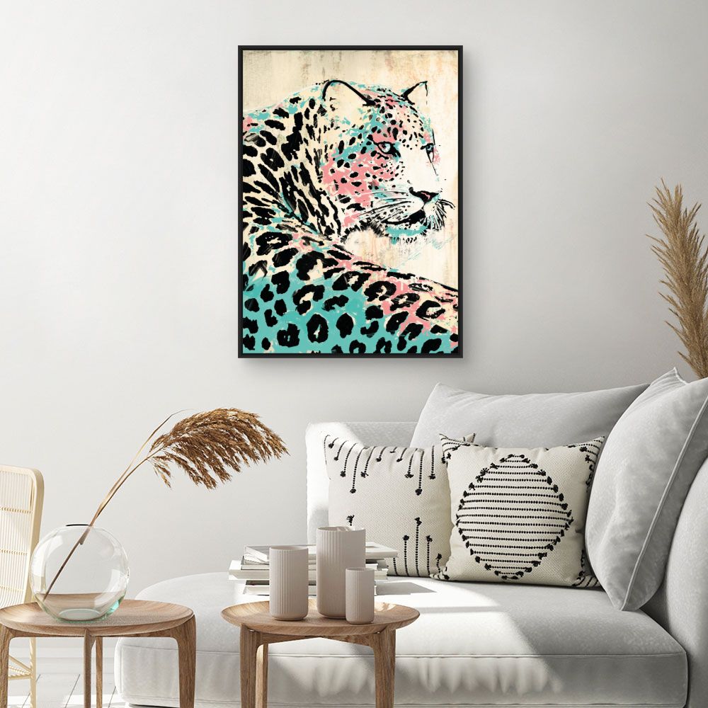 Tableau Léopard artistique