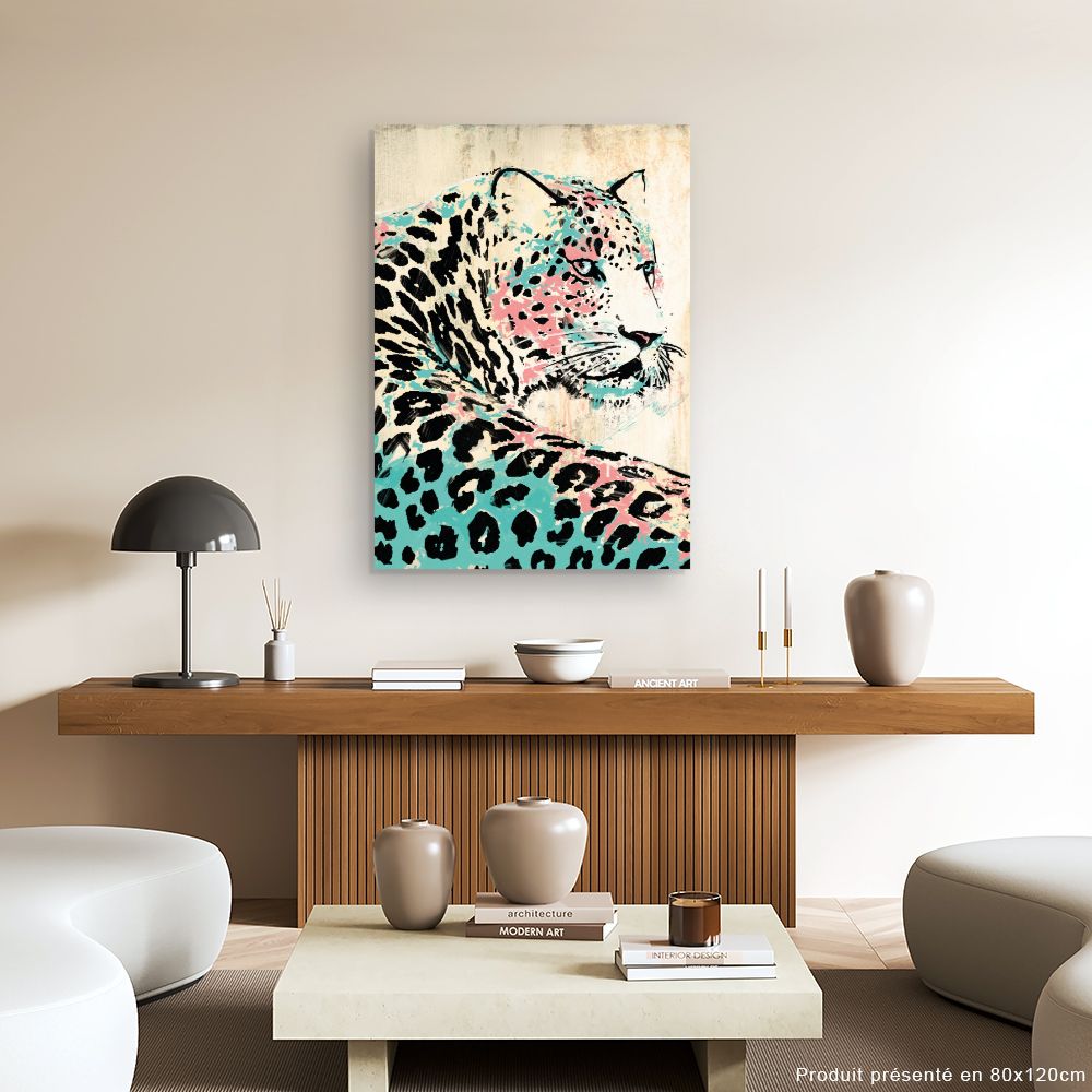 Tableau Léopard artistique